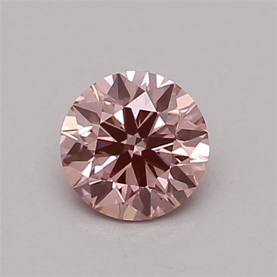 0.41 Ct. Fancy Vivid Pink Round Lab Grown Diamond