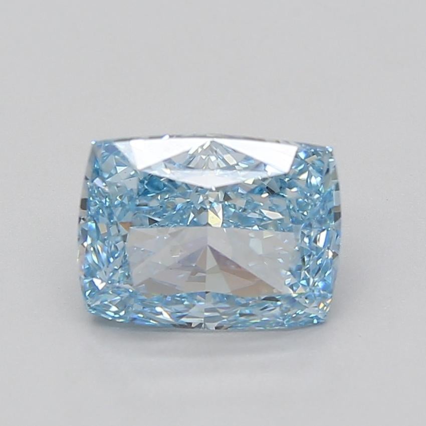 3.10 Ct. Fancy Vivid Blue Cushion Lab Grown Diamond