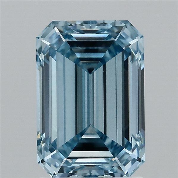 2.16 Ct. Fancy Vivid Blue Emerald Lab Grown Diamond