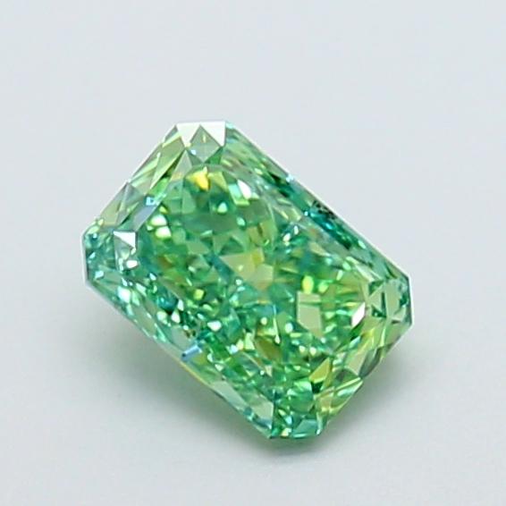 1.00 Ct. Fancy Vivid Green Radiant Lab Grown Diamond