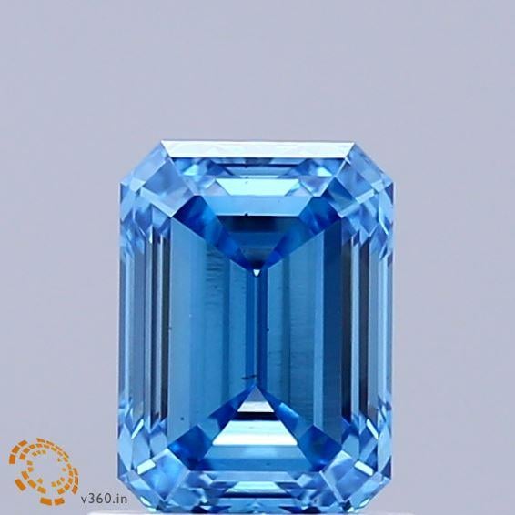 1.10 Ct. Fancy Vivid Blue Emerald Lab Grown Diamond