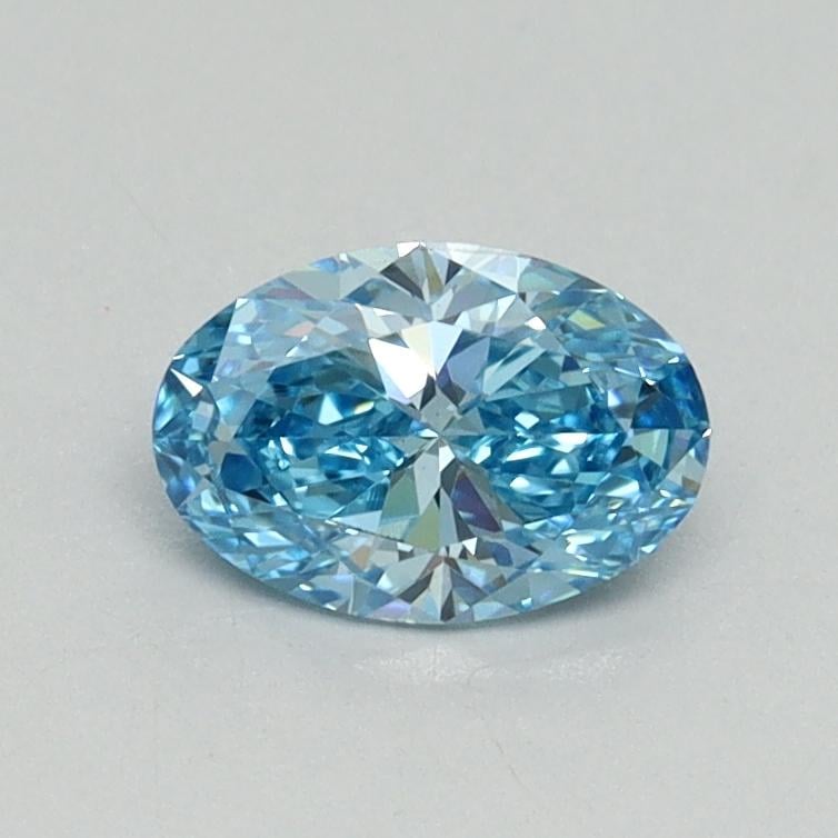 0.59 Ct. Fancy Vivid Blue Oval Lab Grown Diamond