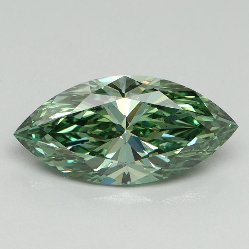 2.01 Ct. Fancy Vivid Green Marquise Lab Grown Diamond