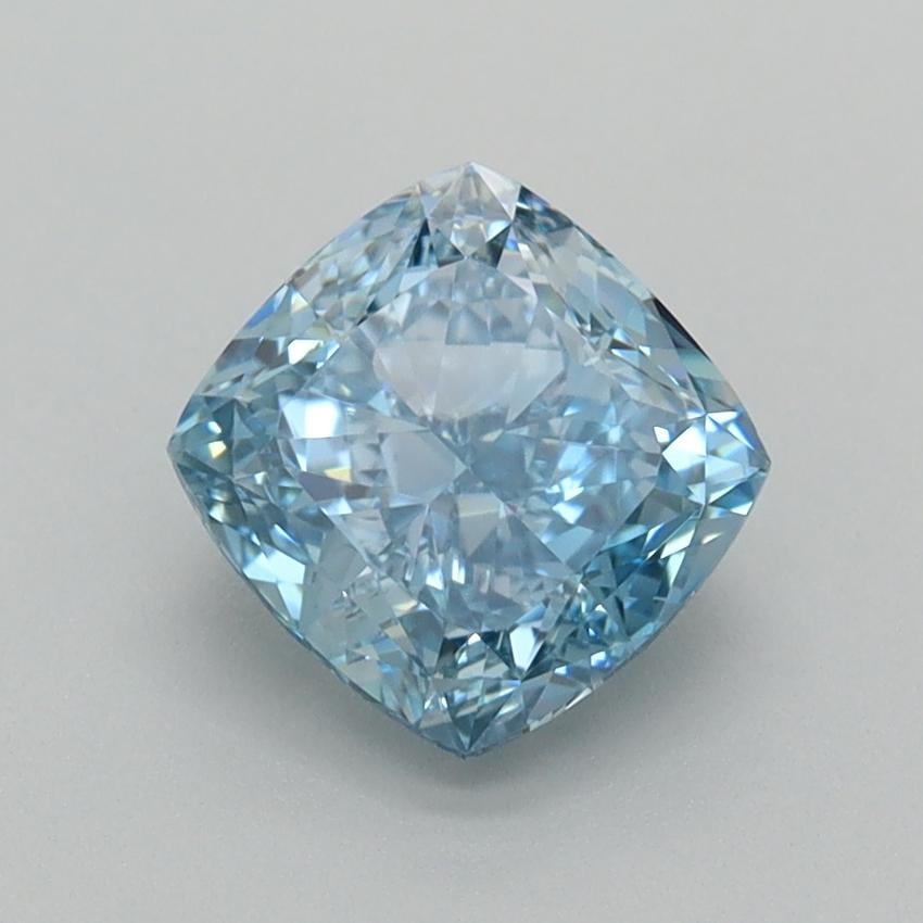 1.56 Ct. Fancy Vivid  Blue Cushion Lab Grown Diamond