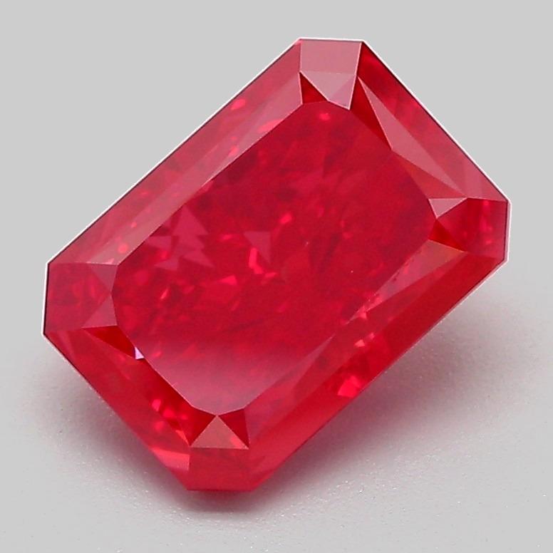2.07 Ct. Fancy Vivid Red Radiant Lab Grown Diamond
