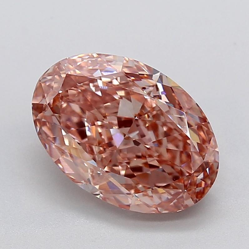 4.02 Ct. Fancy Intense  Pink Oval Lab Grown Diamond