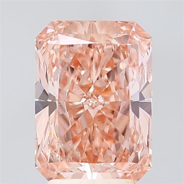 3.56 Ct. Fancy Intense Brownish Pink Radiant Lab Grown Diamond