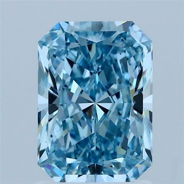 1.59 Ct. Fancy Vivid Blue Radiant Lab Grown Diamond