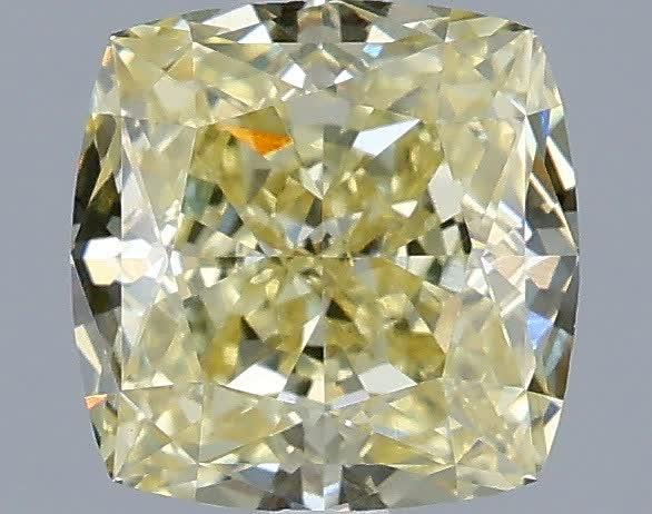 1.59 Ct. Fancy Yellow Cushion Lab Grown Diamond