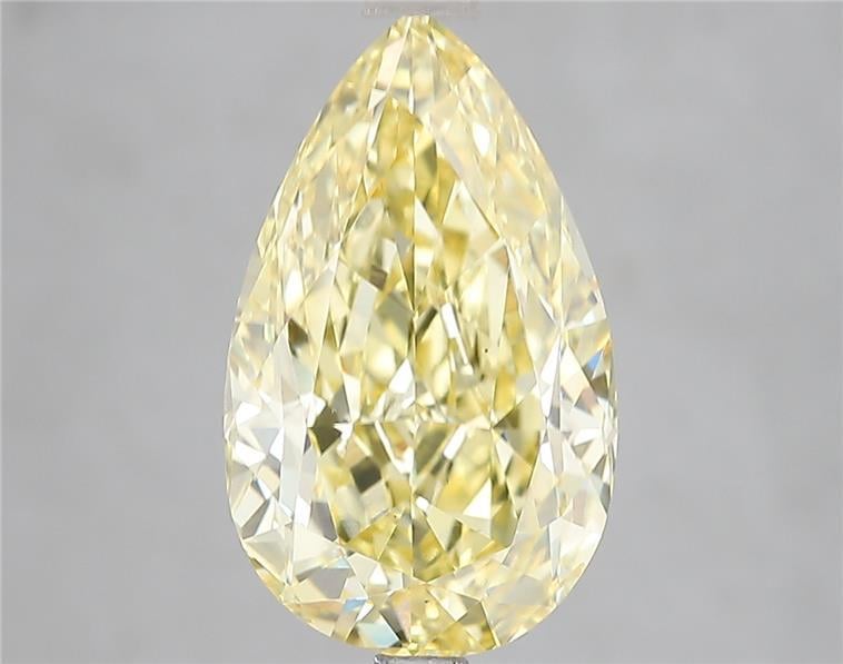4.62 Ct. Fancy Vivid Yellow Pear Lab Grown Diamond