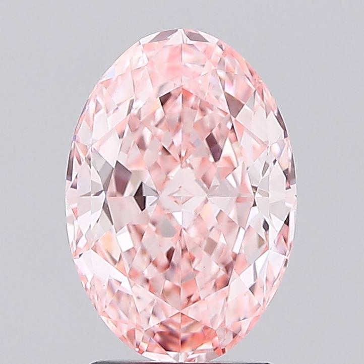 2.57 Ct. Fancy Vivid Pink Oval Lab Grown Diamond