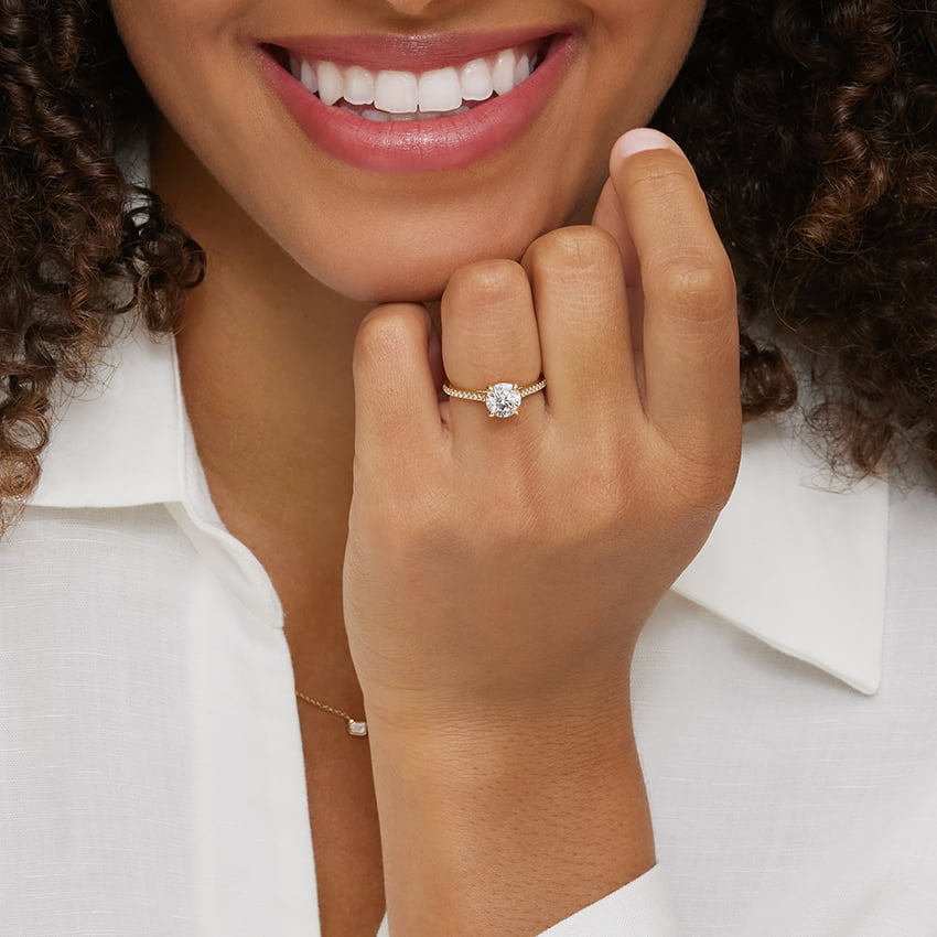 18K Yellow Gold Luxe Dawn Diamond Ring, large additional view 1
