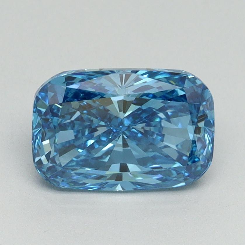 1.65 Ct. Fancy Vivid Blue Cushion Lab Grown Diamond
