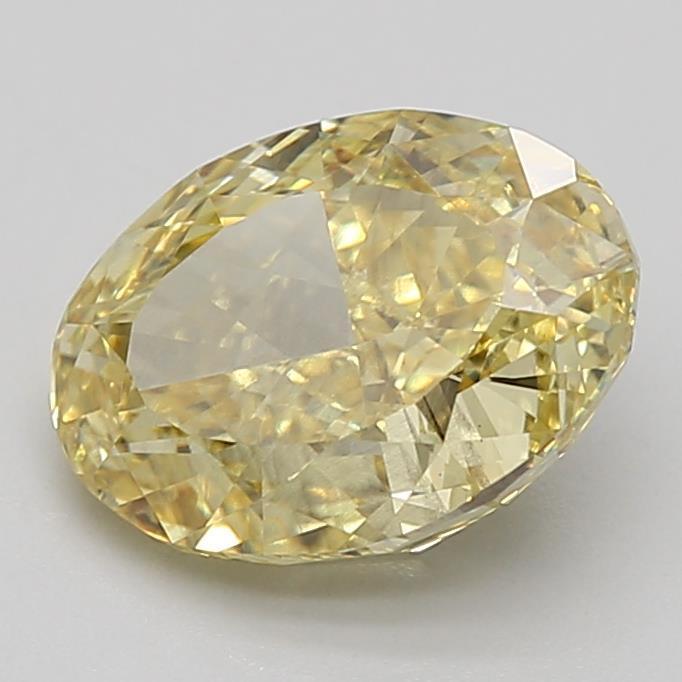 2.29 Ct. Fancy Vivid Yellow Oval Lab Grown Diamond