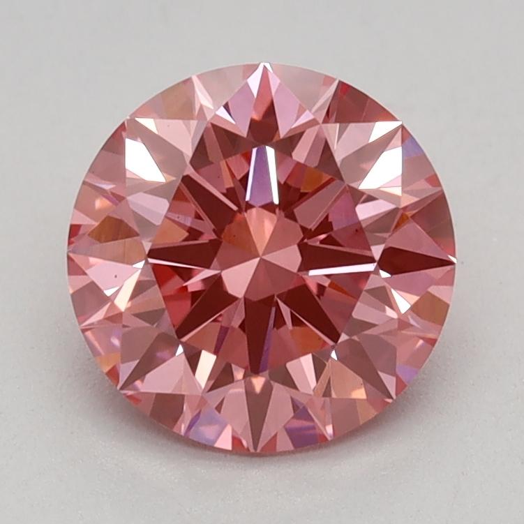 1.08 Ct. Fancy Vivid Pink Round Lab Grown Diamond