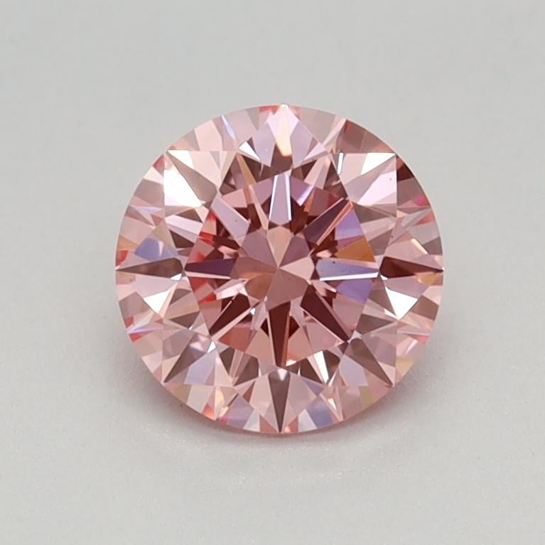 0.64 Ct. Fancy Vivid Pink Round Lab Grown Diamond