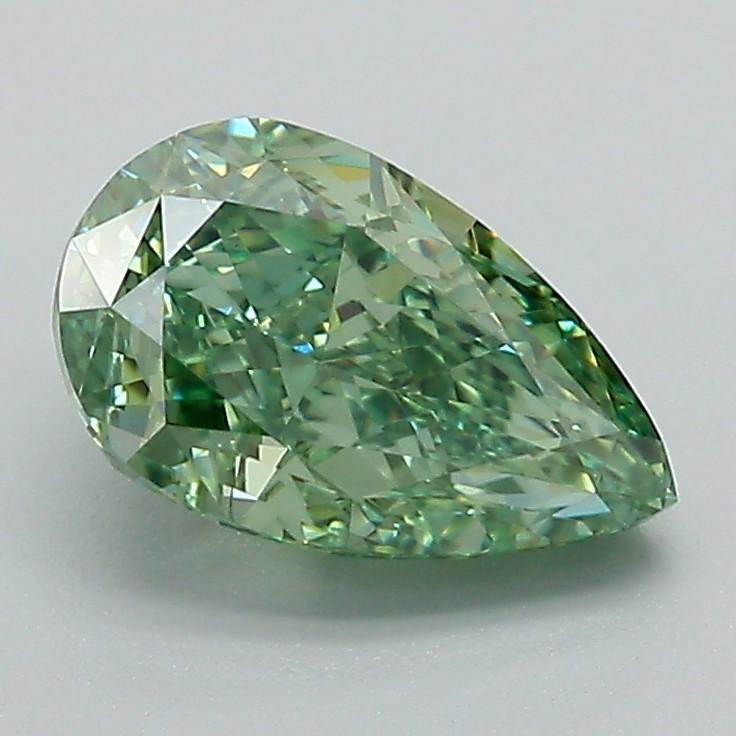 1.52 Ct. Fancy Vivid Green Pear Lab Grown Diamond