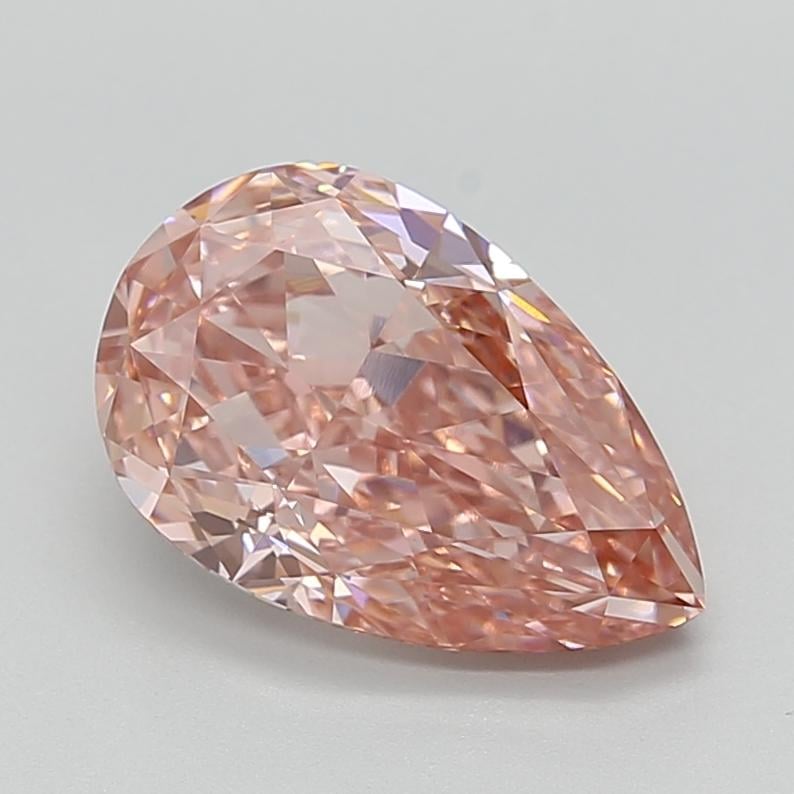 3.45 Ct. Fancy Vivid  Pink Pear Lab Grown Diamond