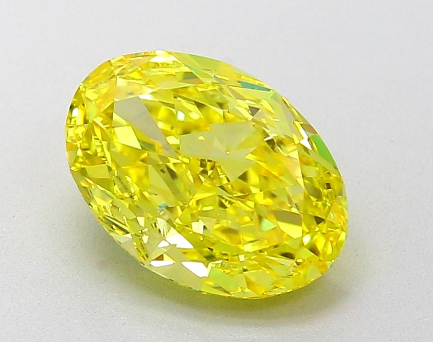 2.05 Ct. Fancy Vivid  Yellow Oval Lab Grown Diamond