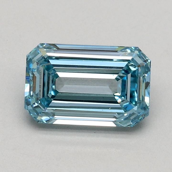 0.71 Ct. Fancy Intense Blue Emerald Lab Grown Diamond