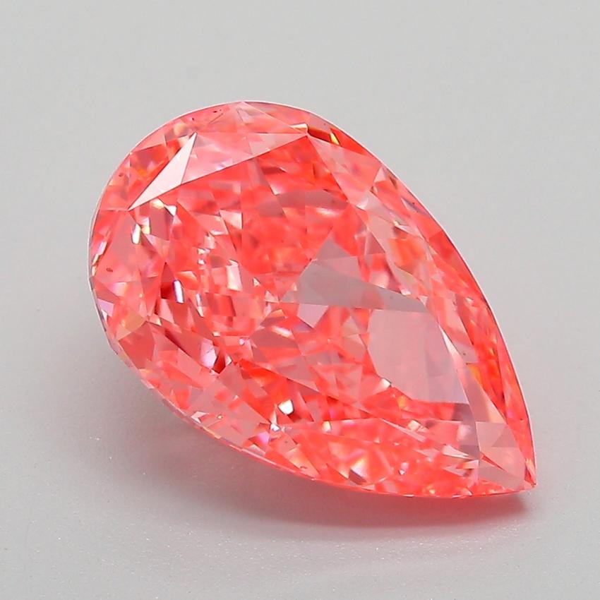 4.02 Ct. Fancy Vivid Pink Pear Lab Grown Diamond