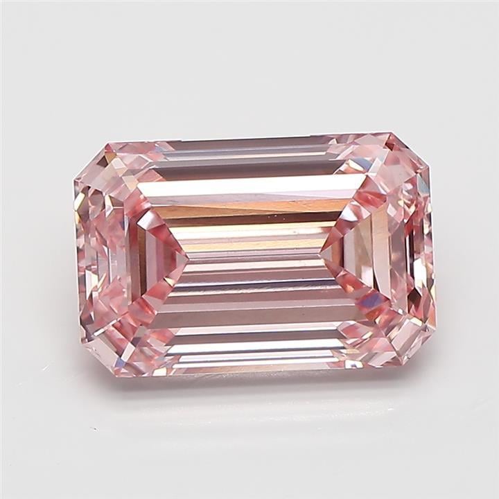 5.15 Ct. Fancy Intense  Pink Emerald Lab Grown Diamond
