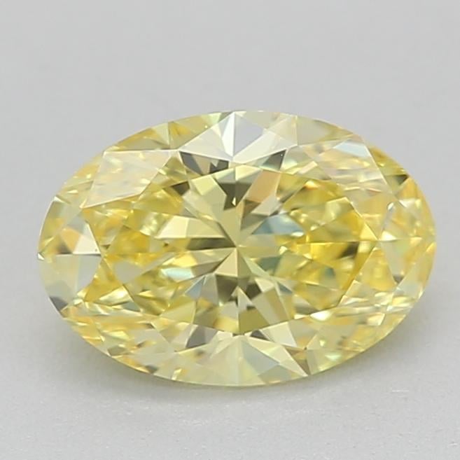 0.56 Ct. Fancy Vivid  Yellow Oval Lab Grown Diamond