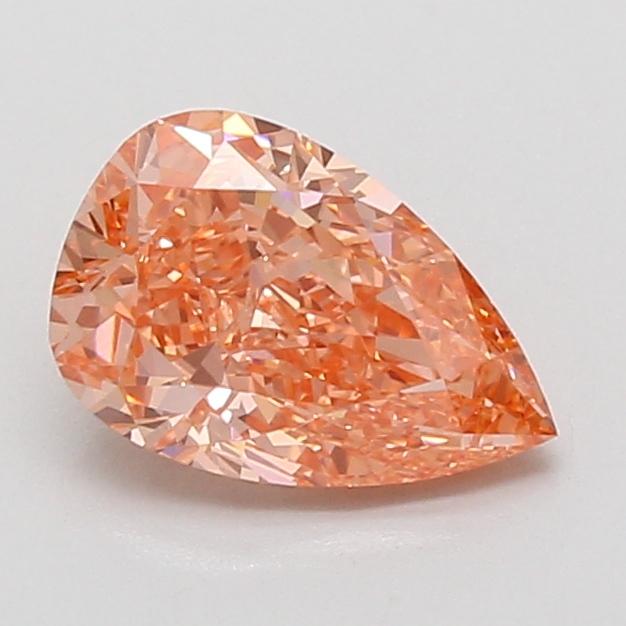 1.51 Ct. Fancy Vivid Pink Orange Pear Lab Grown Diamond