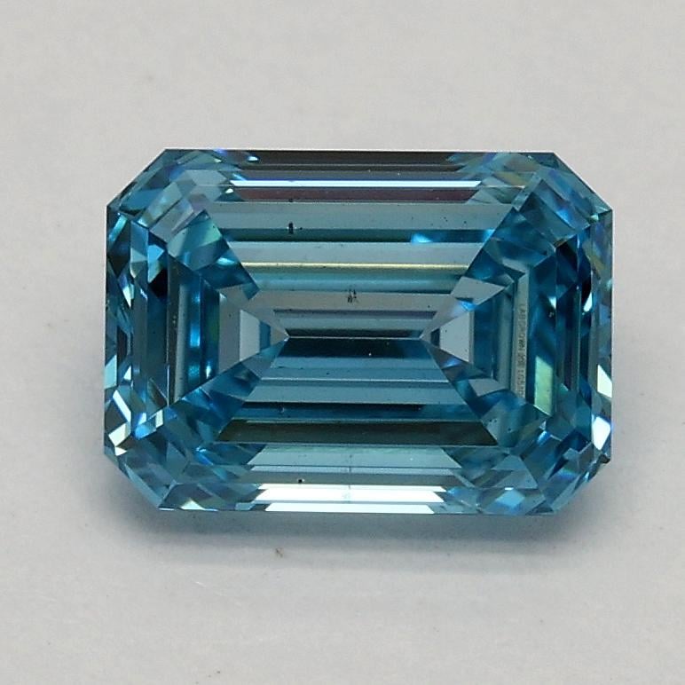 1.06 Ct. Fancy Vivid Blue Emerald Lab Grown Diamond