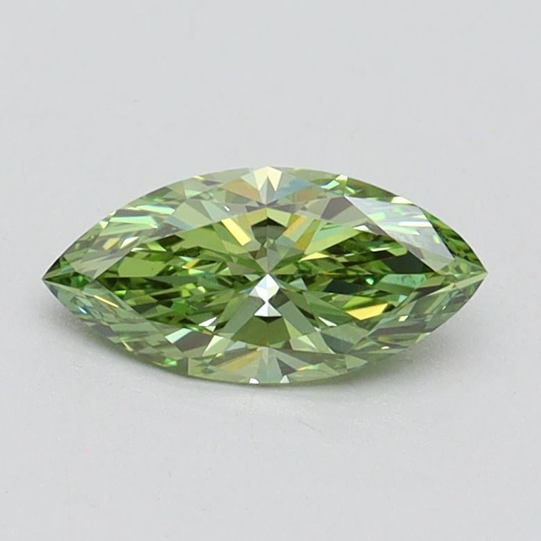 0.56 Ct. Fancy Vivid Green Marquise Lab Grown Diamond