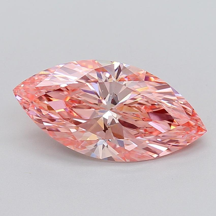 4.08 Ct. Fancy Vivid  Pink Marquise Lab Grown Diamond