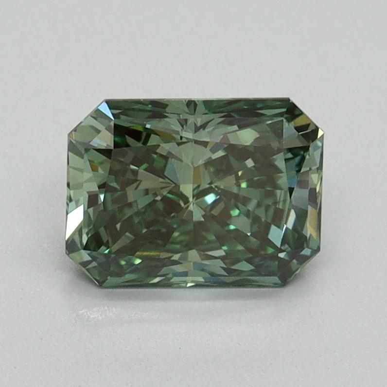 1.09 Ct. Fancy Vivid Green Radiant Lab Grown Diamond