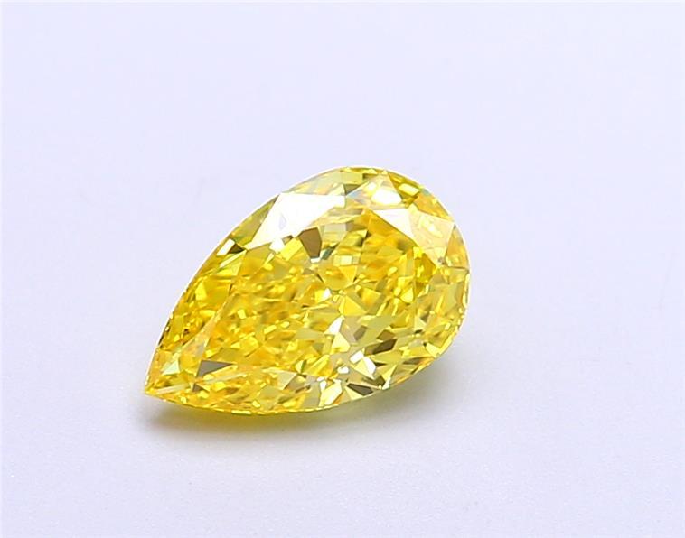 3.08 Ct. Fancy Vivid  Yellow Pear Lab Grown Diamond