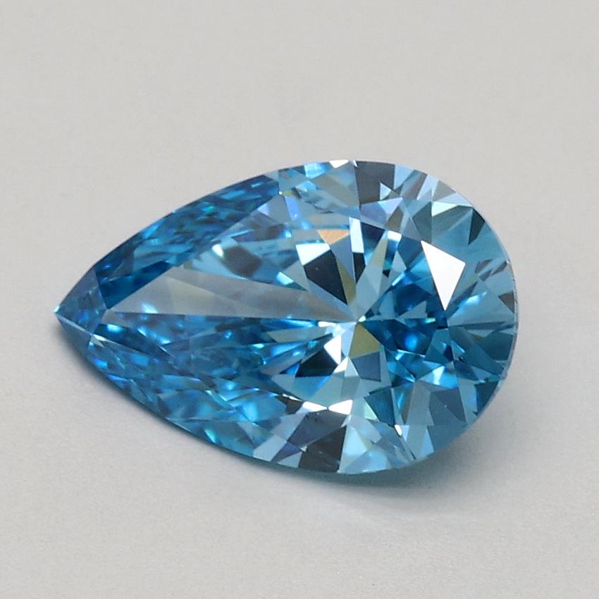 1.01 Ct. Fancy Vivid Blue Pear Lab Grown Diamond