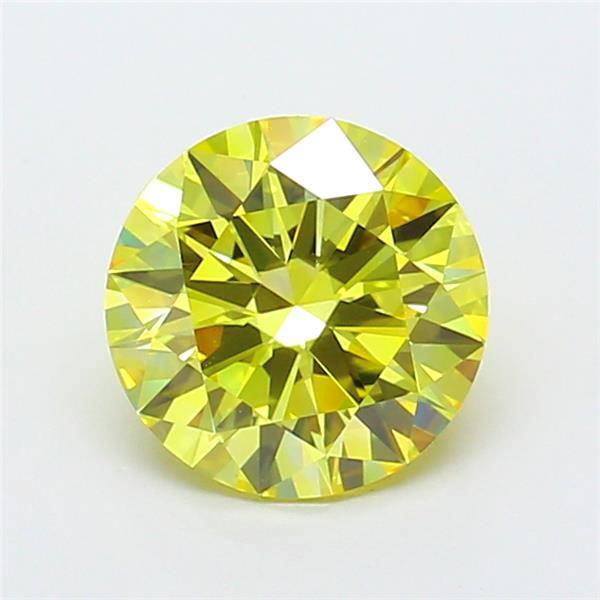 1.87 Ct. Fancy Vivid Yellow Round Lab Grown Diamond
