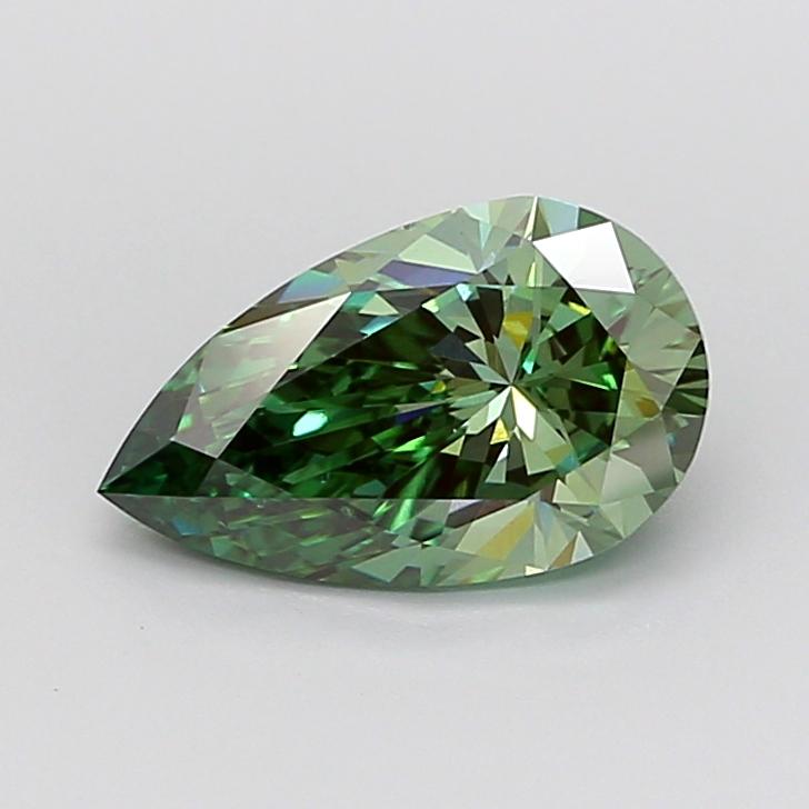 2.01 Ct. Fancy Vivid Green Pear Lab Grown Diamond