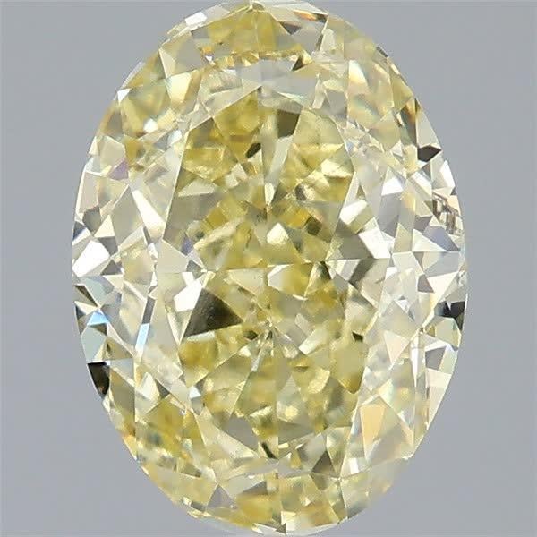 2.57 Ct. Fancy Yellow Oval Lab Grown Diamond