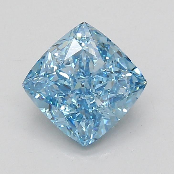 2.22 Ct. Fancy Vivid Blue Cushion Lab Grown Diamond