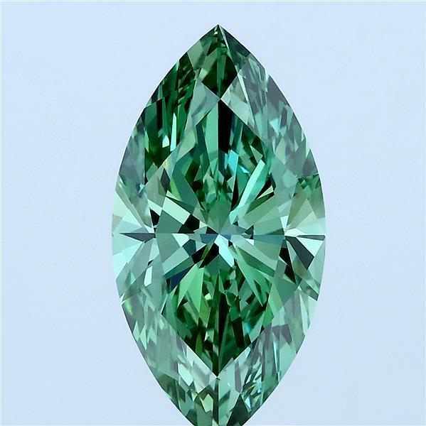 3.00 Ct. Fancy Vivid Green Marquise Lab Grown Diamond