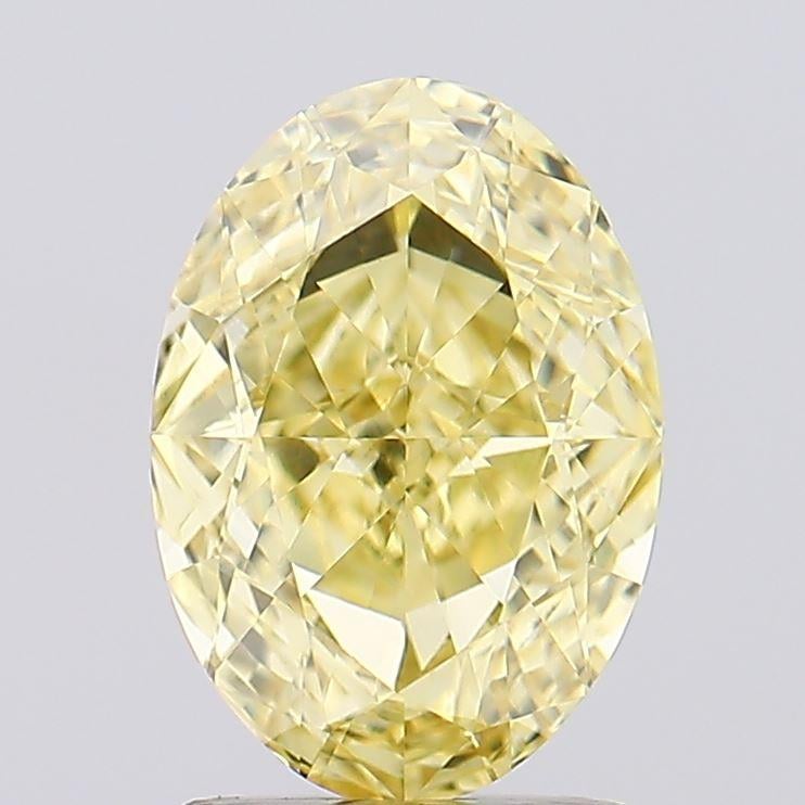 1.78 Ct. Fancy Intense Yellow Oval Lab Grown Diamond
