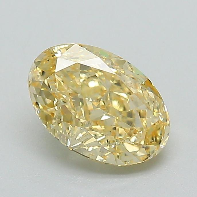 1.06 Ct. Fancy Vivid Yellow Oval Lab Grown Diamond