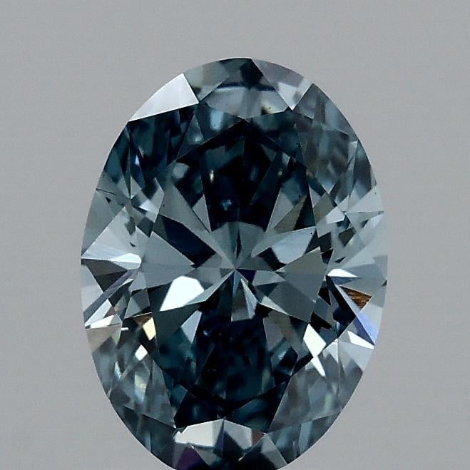 1.04 Ct. Fancy Vivid Blue Oval Lab Grown Diamond