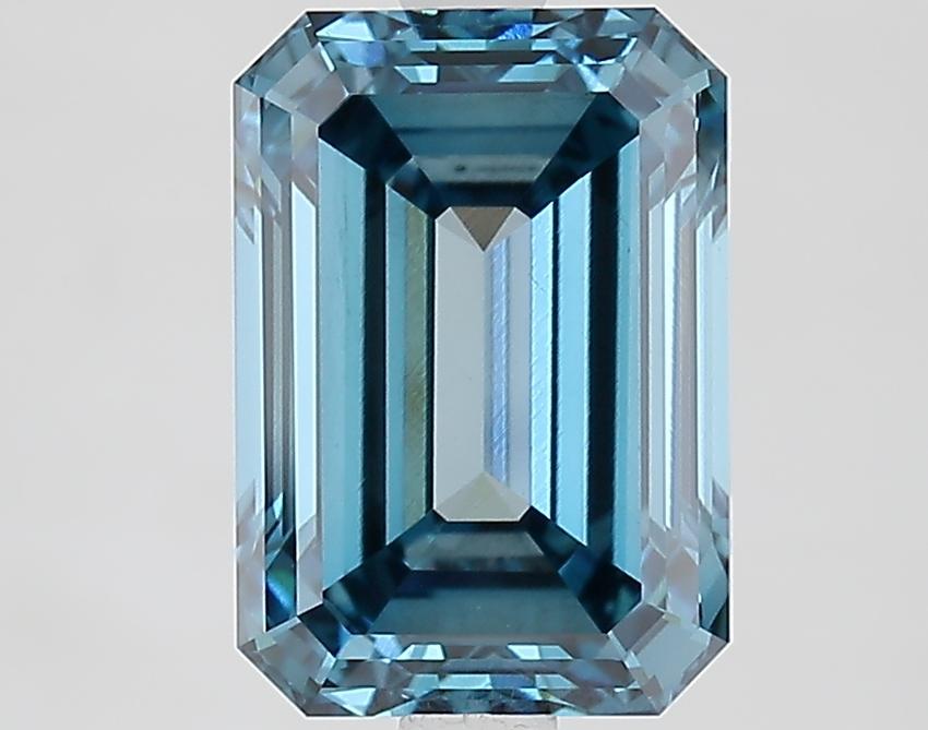 3.29 Ct. Fancy Vivid Blue Emerald Lab Grown Diamond