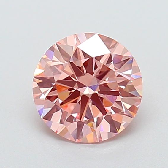 1.58 Ct. Fancy Vivid Pink Round Lab Grown Diamond
