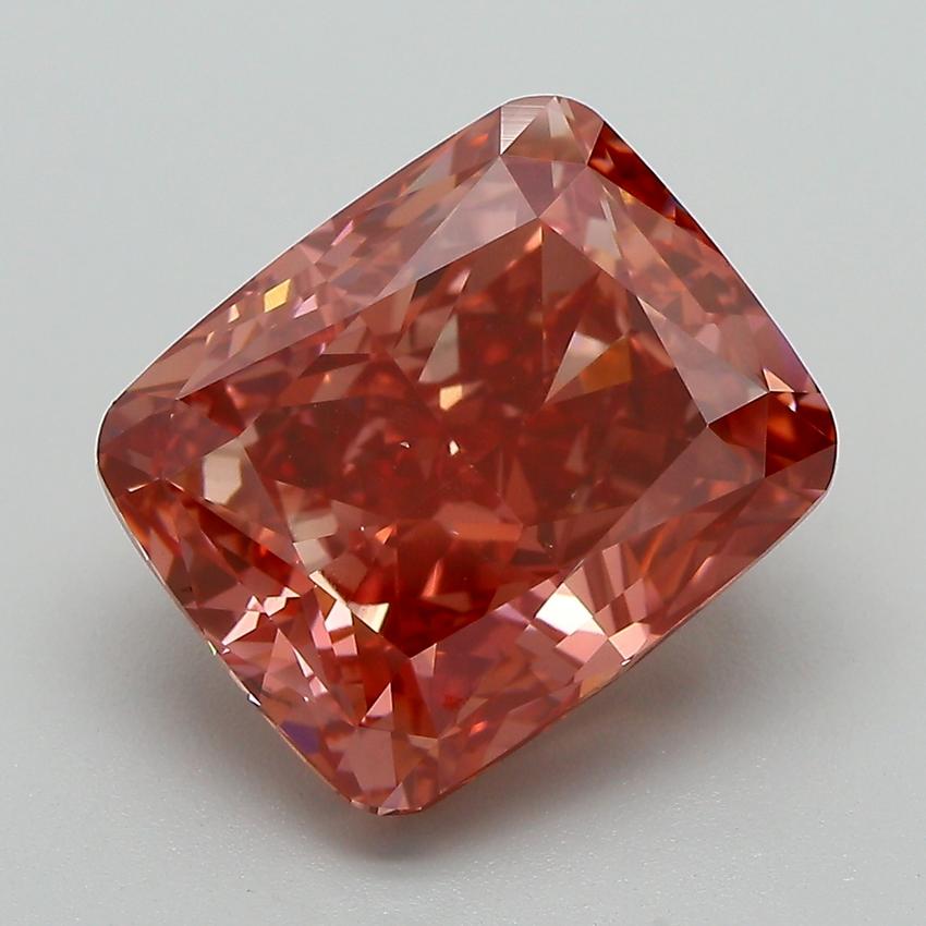 7.92 Ct. Fancy Red Cushion Lab Grown Diamond