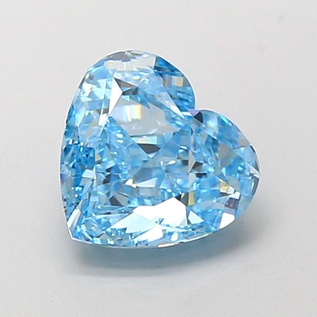 2.00 Ct. Fancy Vivid  Blue Heart Lab Grown Diamond