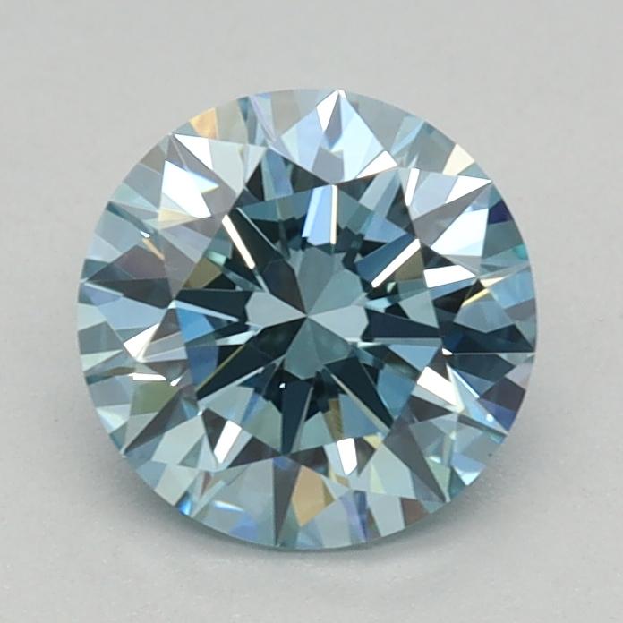 0.82 Ct. Fancy Intense Green Blue Round Lab Grown Diamond