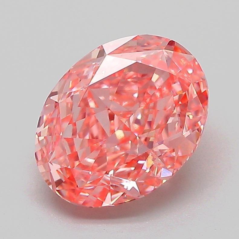 2.21 Ct. Fancy Vivid Pink Oval Lab Grown Diamond