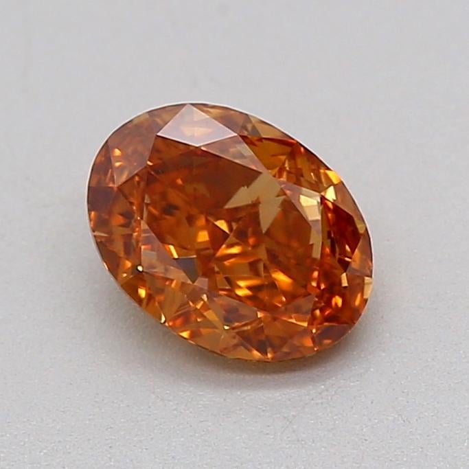 0.50 Ct. Fancy Vivid Brownish Orange Oval Lab Grown Diamond