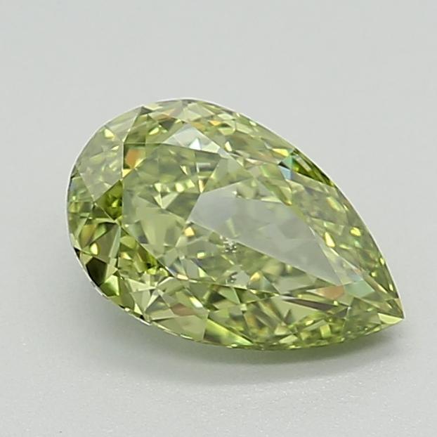 1.07 Ct. Fancy Vivid  Green Pear Lab Grown Diamond